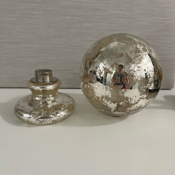 Lillian August Silver Glass Decorative Sphere - Picture 4 of 7